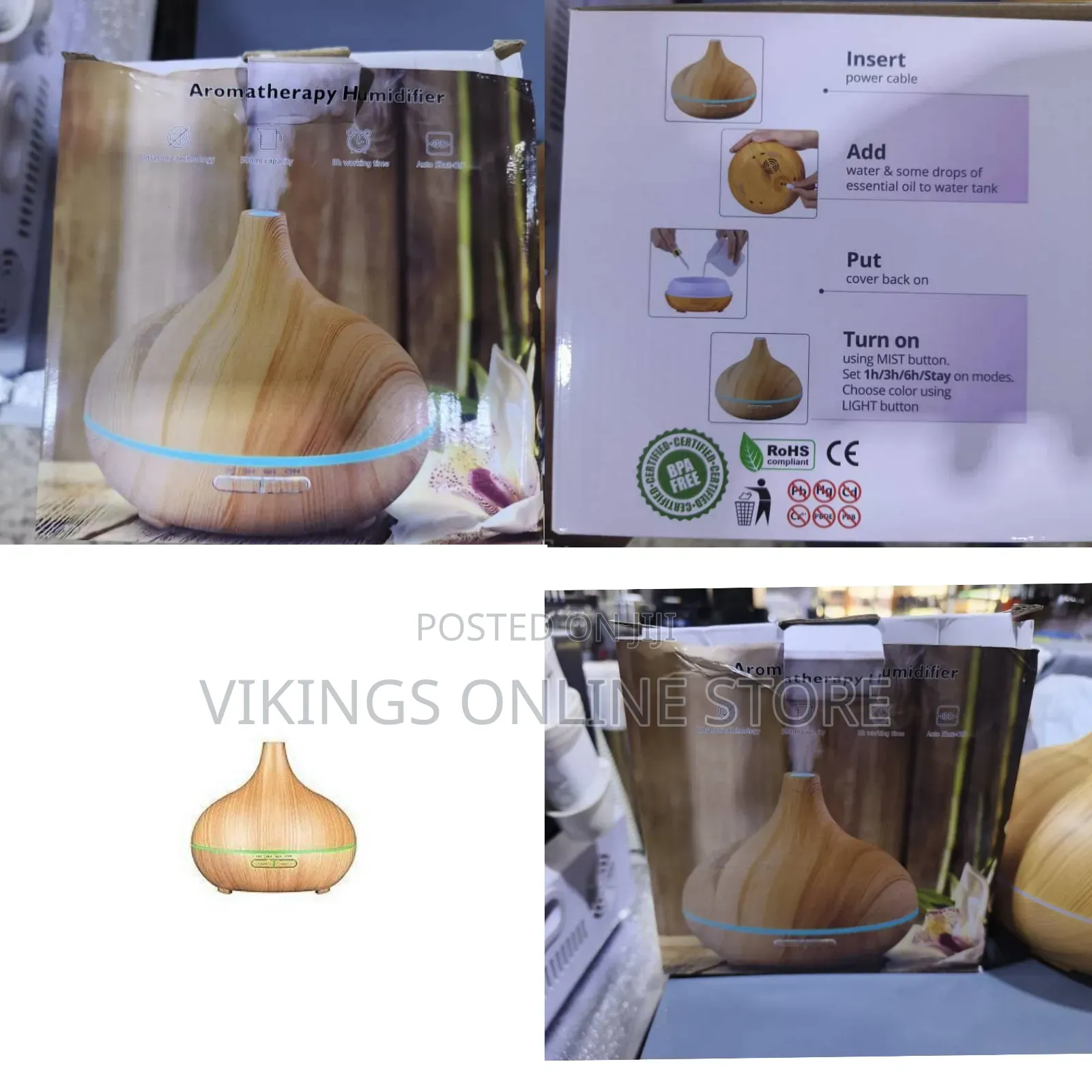 Wood Grain Aromatherapy Humidifier