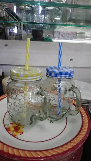 Glass Mason Jar Mug