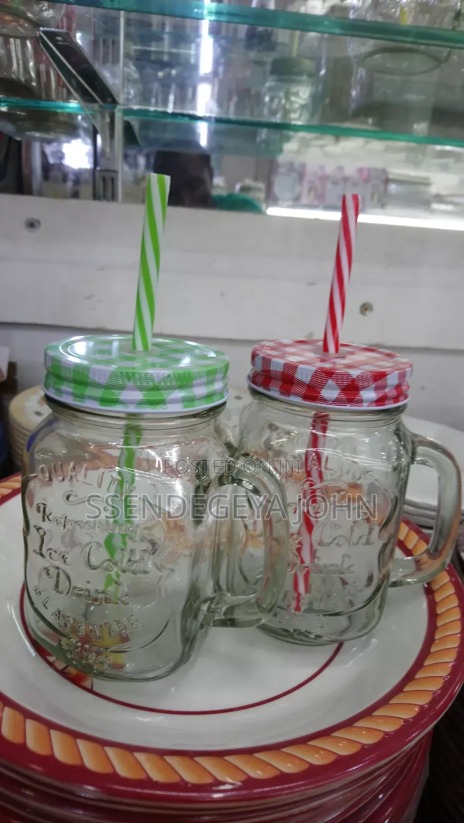 Glass Mason Jar Mug