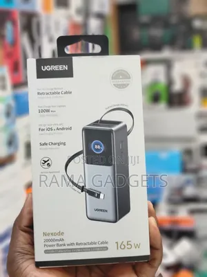 Ugreen Nexode 20000mah Power Bank With a Retractable Cable