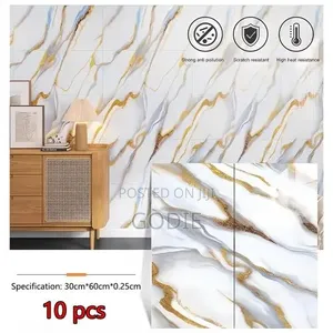 12 Sheets 60 X 30 Cm Waterproof Vinyl Wall Sticker, High Temperature