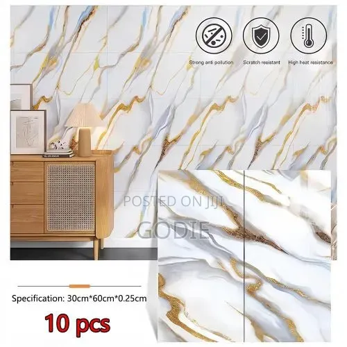 12 Sheets 60 X 30 Cm Waterproof Vinyl Wall Sticker, High Temperature