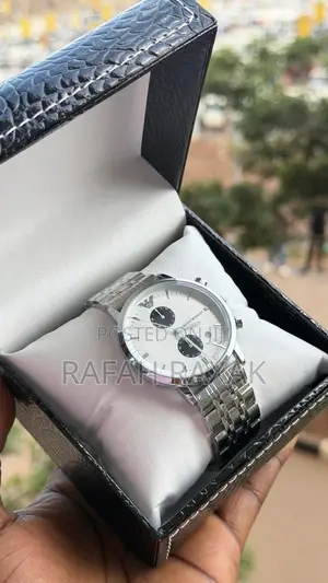 Rose Gold Emporio Armani Chronograph Timepiece