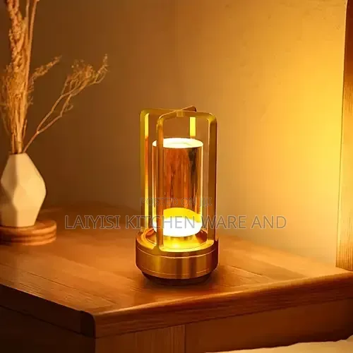 Crystal Rechargeable Bedside Lamp – 3-Color Dimmable Touch Light