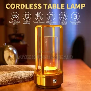 Crystal Rechargeable Bedside Lamp – 3-Color Dimmable Touch Light