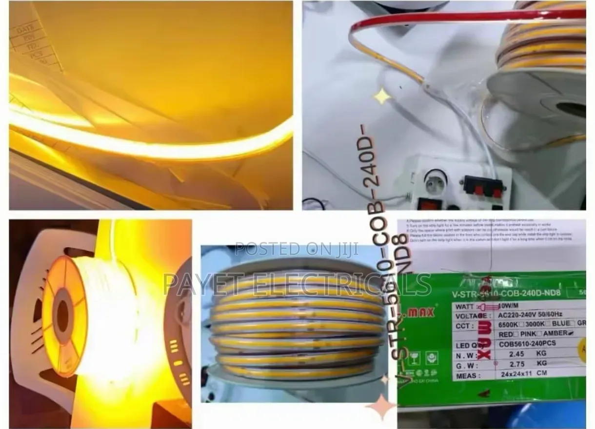 Led Cob Strip Light 50meters With Sticker