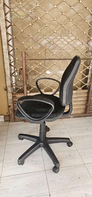 Simple Secretarial Black Adjustable Chair