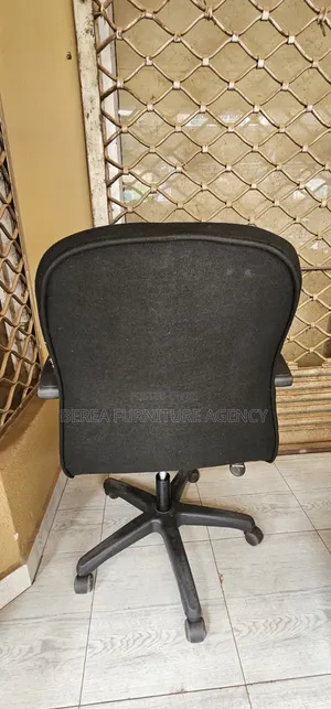 Comfortable Rotating Black Fabric Office Chair