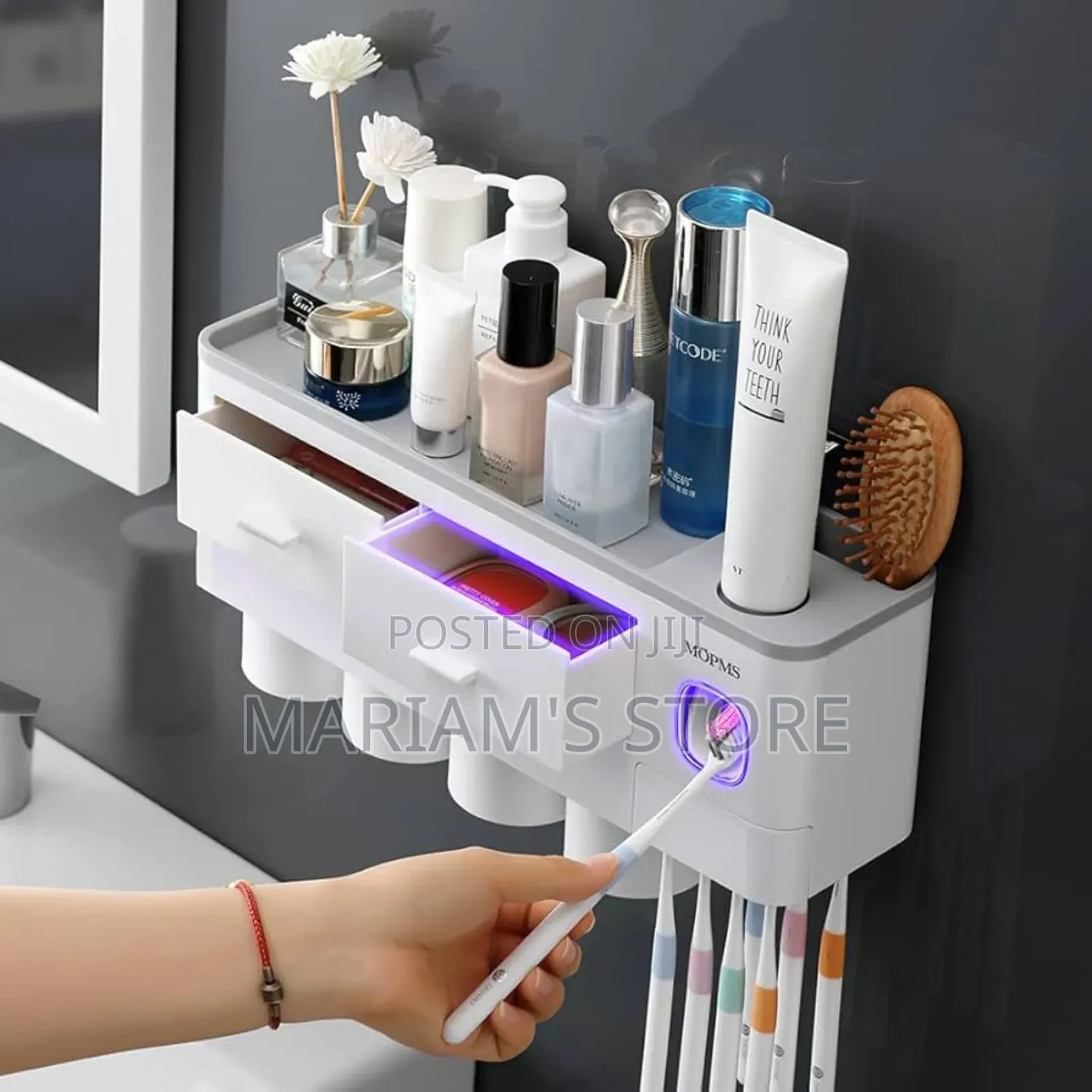 Multifunctional Wall-Mounted Toothpaste Dispenser and Holder .