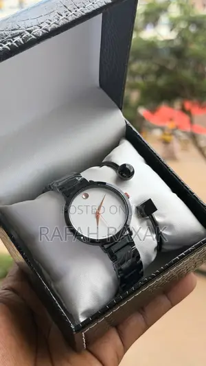 A Sleek Black on White Colorways Movado Museum Classic