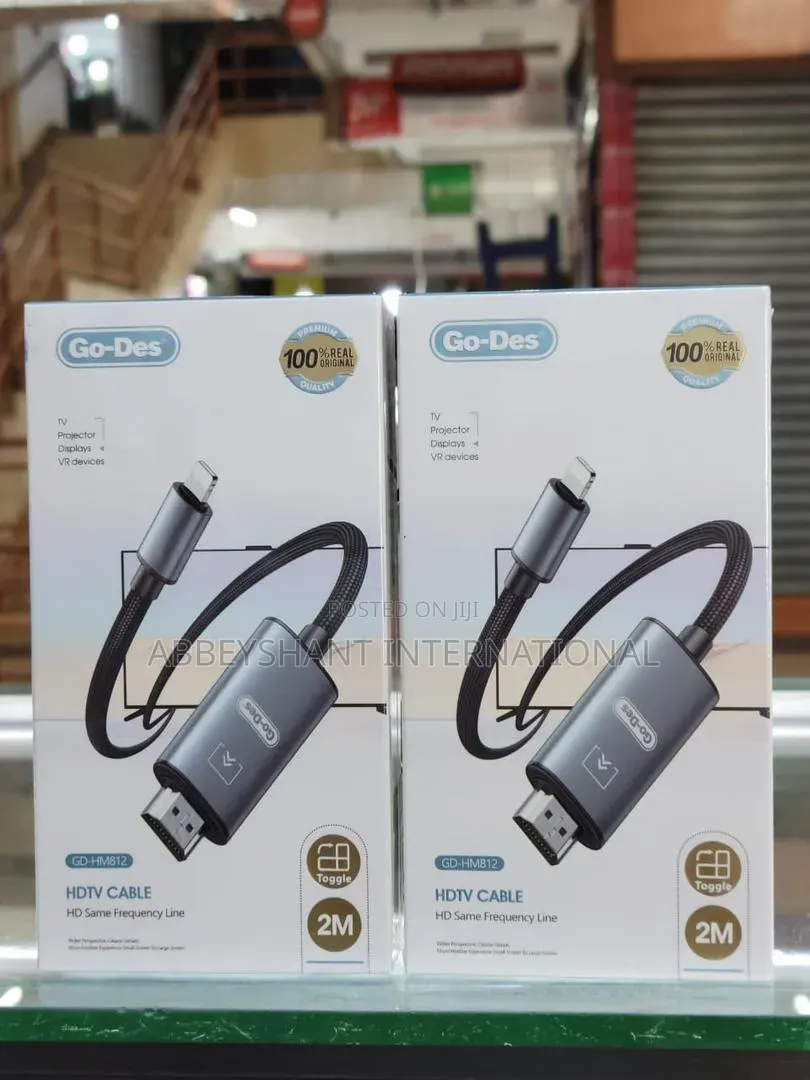 Go-Des 2-Meter HDTV Cable to Lightening