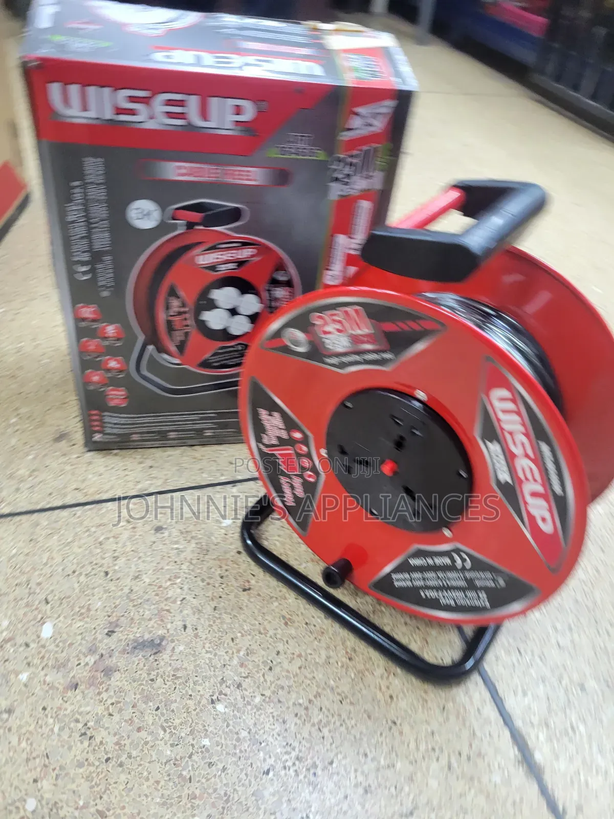 Wiseup 25m Heavy-duty Cable Reel Extension – 2.5mm2 Multi-socket Power