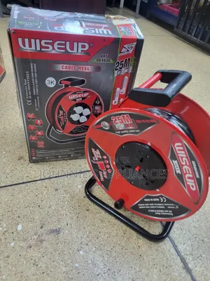 Wiseup 25m Heavy-duty Cable Reel Extension – 2.5mm2 Multi-socket Power