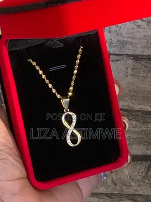 Lady’S Infinity Pendant Necklace Featuring Aaa Cubic Zirconia Stones