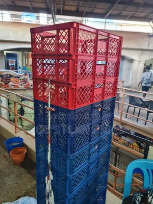 Reusable Small Plastic Crates Plastic Crates Blue/Red
