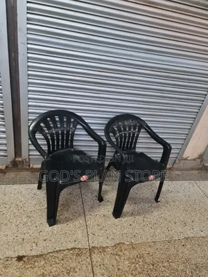 2pcs Indoor Outdoor Plastic Chairs Plastic Chairs Black