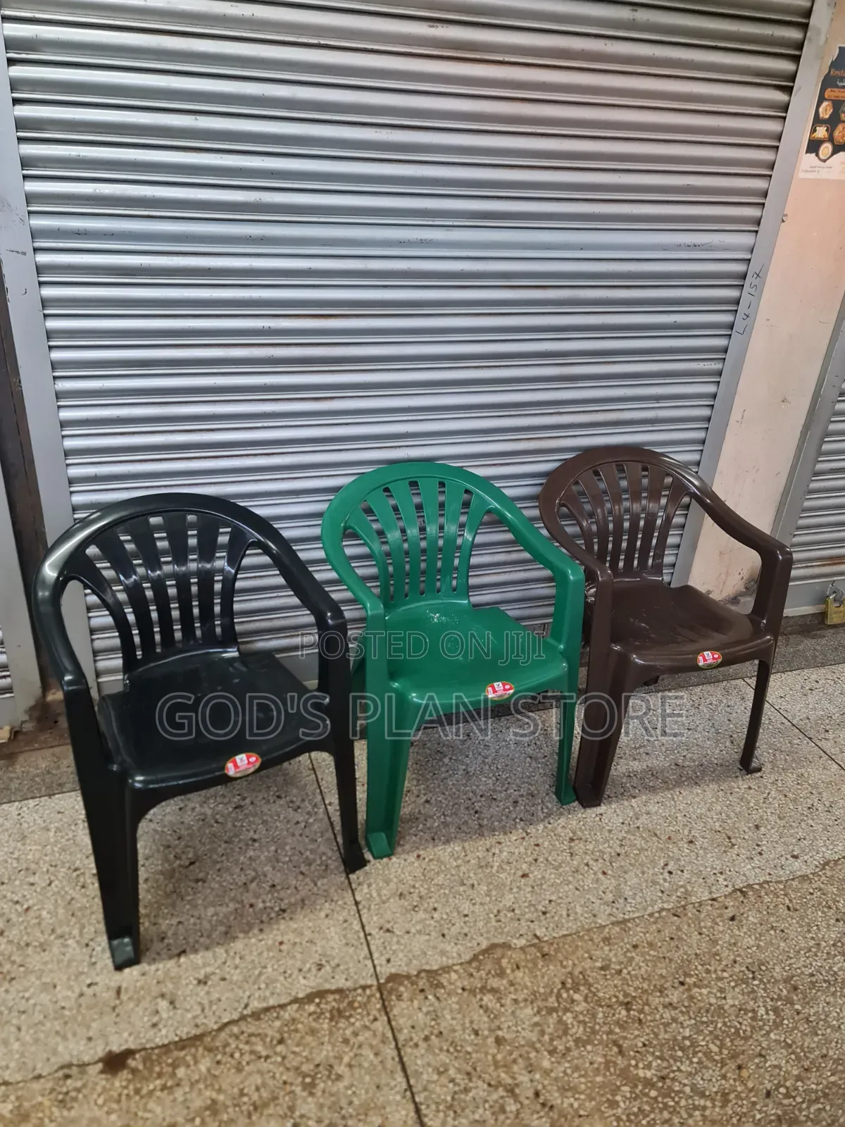 3pcs Courtyard Outdoor Plastic Chairs Plastic Chairs