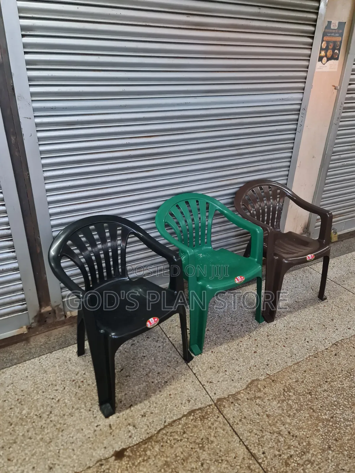 3pcs Courtyard Outdoor Plastic Chairs Plastic Chairs