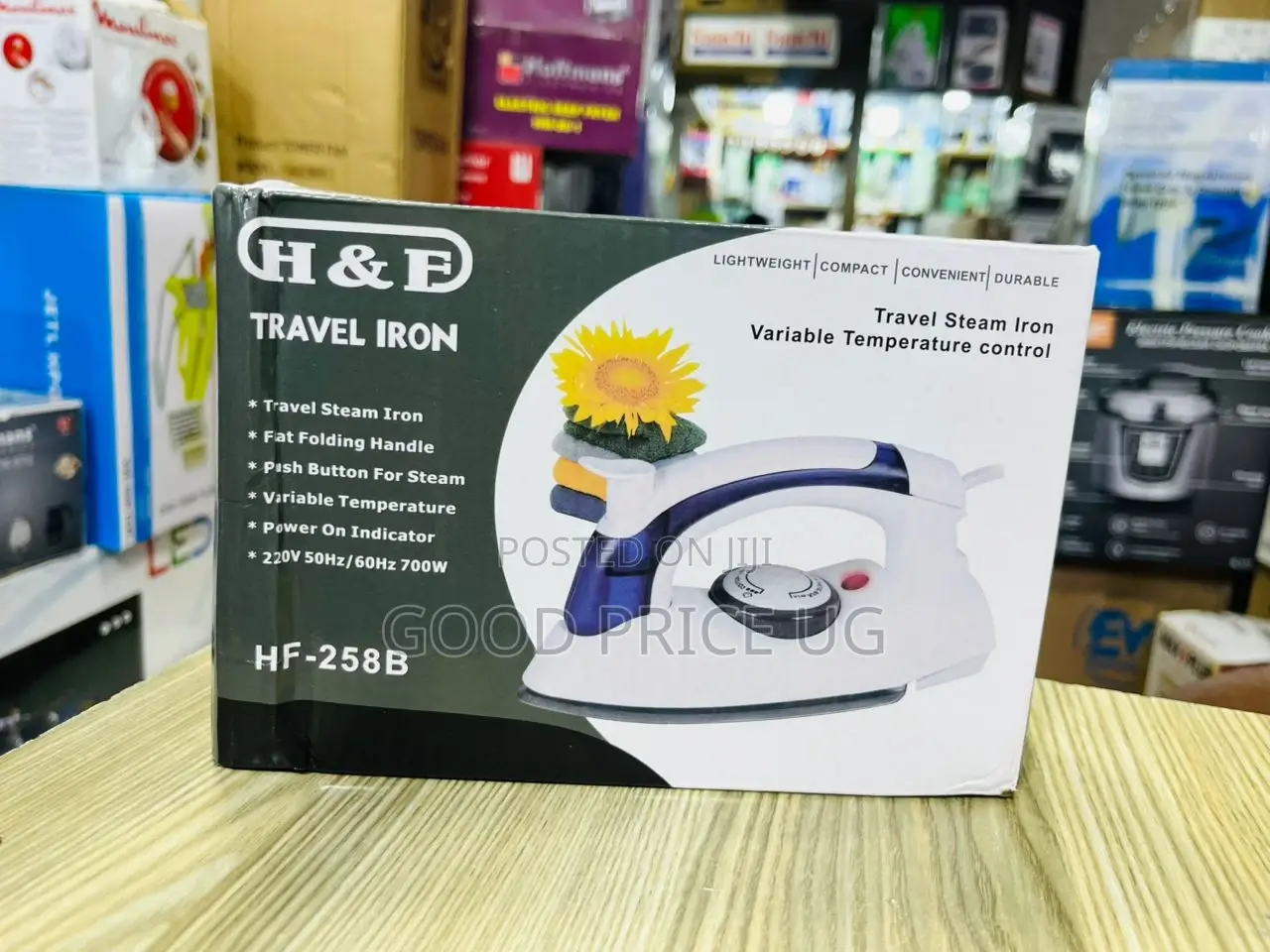 H F Travel Iron (Model Hf-258b)