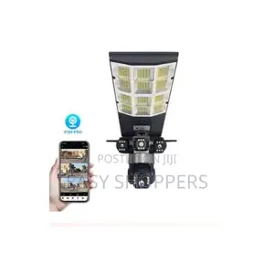 V380 Solar Security Camera 3 Lens Camera With Street Solar Light 450w