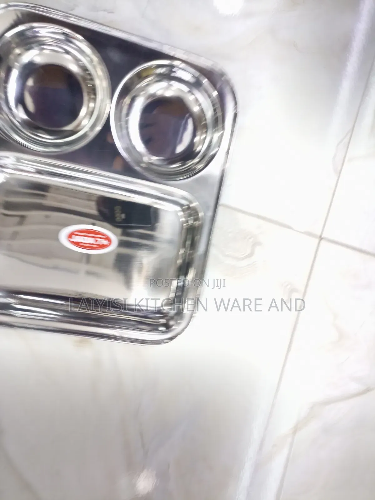 6-Piece Heavy Duty Stainless Steel 3 – Partitioned Meal Plates