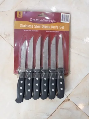6-Piece Steak Knife Set – Sharp Blades With Comfortable Grip Handles