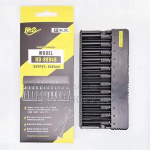 Universal Smart Battery Charger 3.6v,Aa,Aaa Batteries 12slots 6400ma