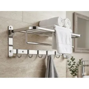 Stainless Steel Folding Towel Rack for Bathroom/Towel Stand/Hanger/
