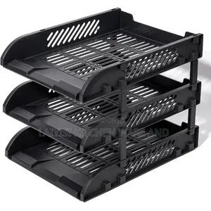 3-Compartment File Rack, Desktop Organizer for Storing Documents