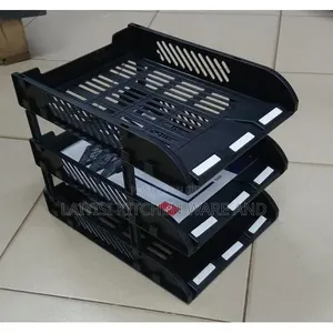 3-Compartment File Rack, Desktop Organizer for Storing Documents