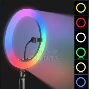 2 in 1 Multicolor Ring Light With Tripod (12inch)