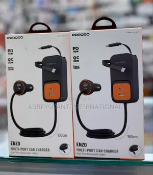 Porodo Enzo Multi-Port Car Charger.