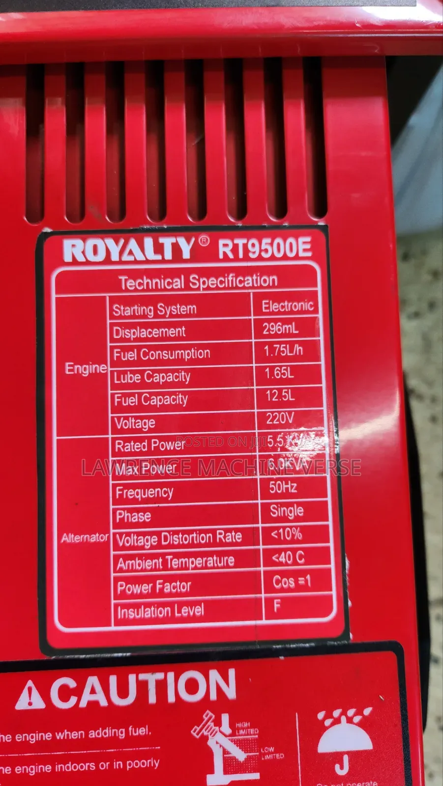 Diesel Generator 6kva Rt 9500e