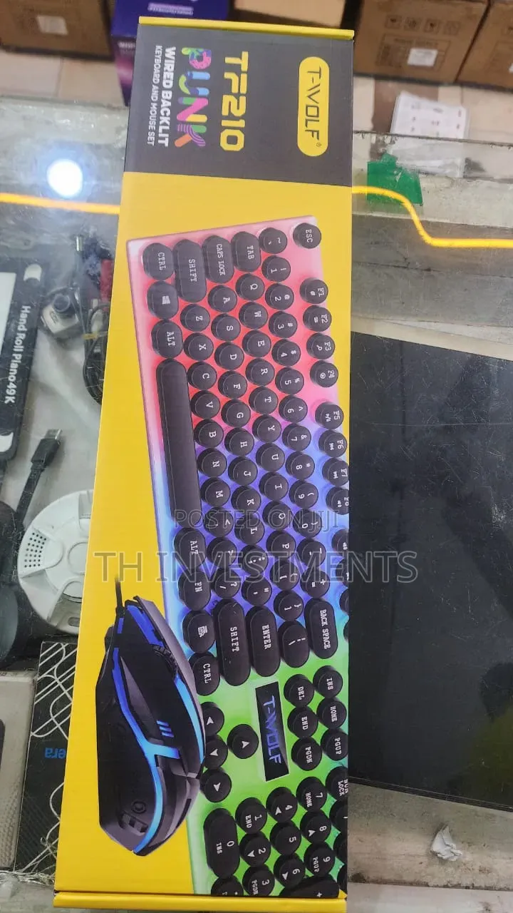 Gaming Mouse and Keyboard Combo With RGB Lighting Lights Gtx350
