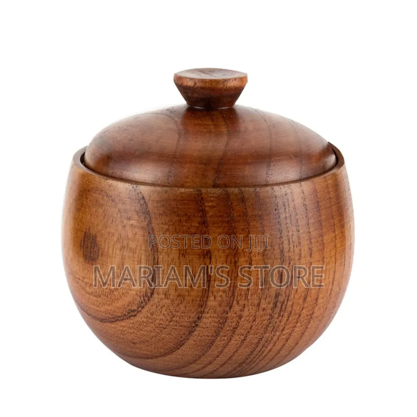 Handcrafted Natural Wood Seasoning Pot, For, Sugar, or Spices
