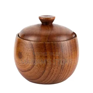 Handcrafted Natural Wood Seasoning Pot, For, Sugar, or Spices