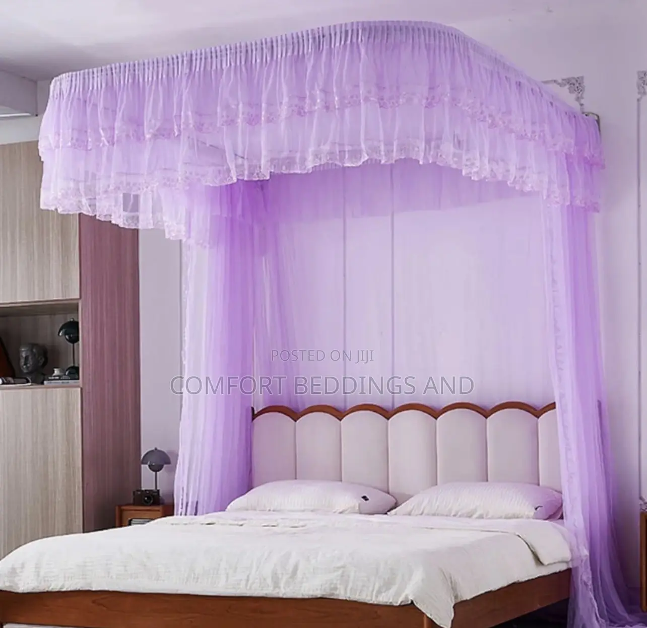 Free Size Wall Mount Mosquito Net Purple