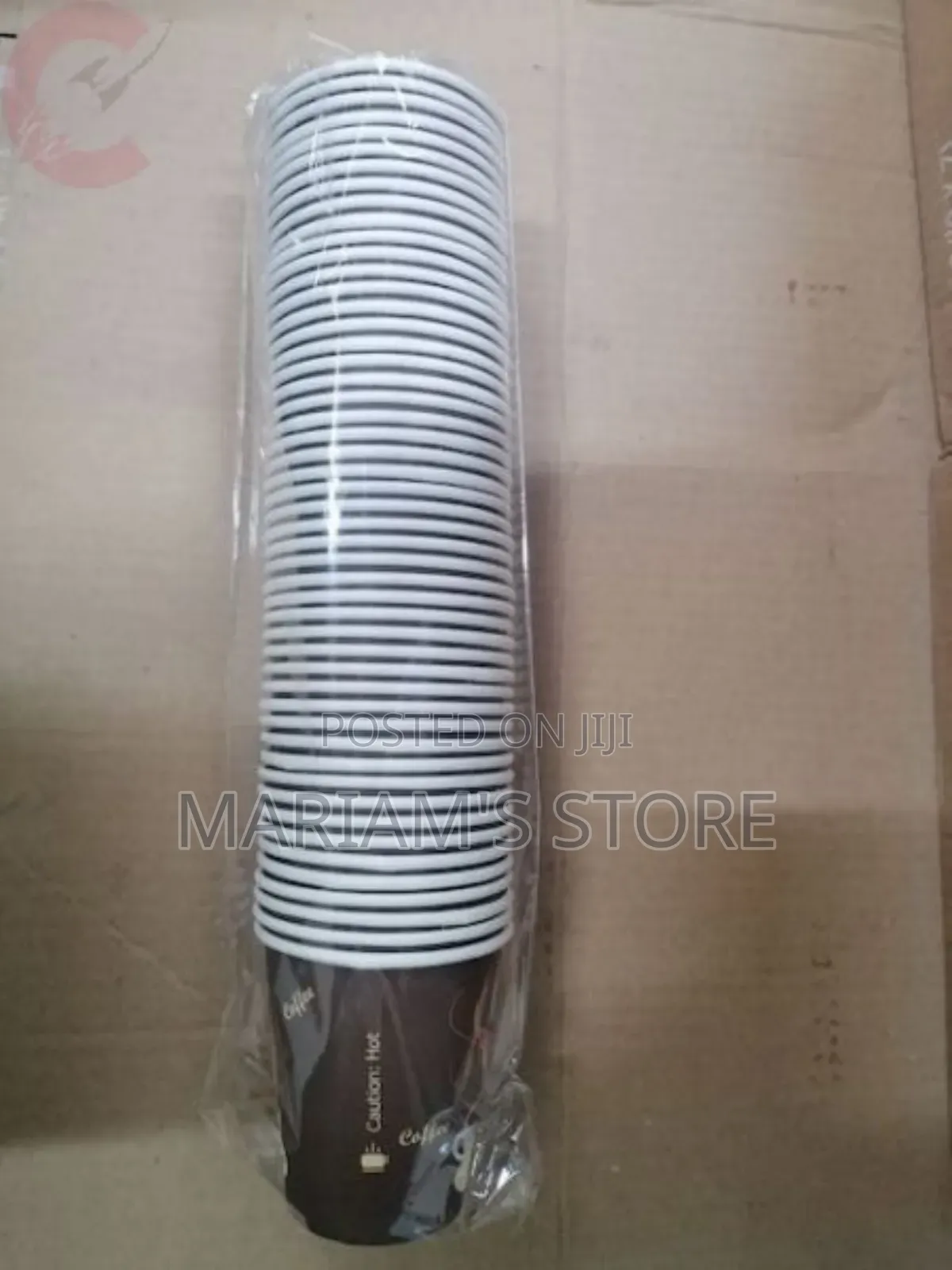 Black and White Disposable Coffee Cups 25pcs,