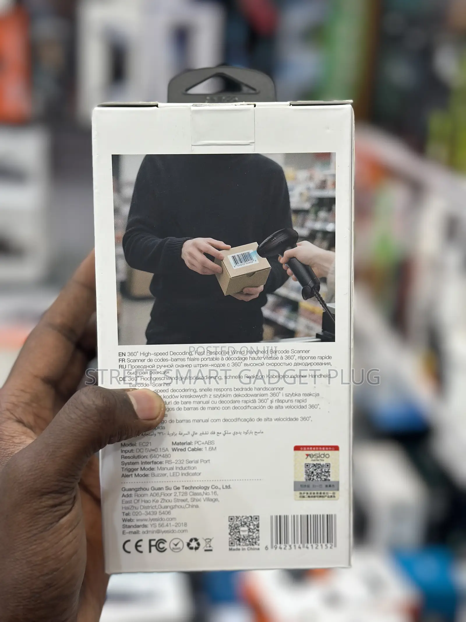 Yesido Barcode Scanner Ec21