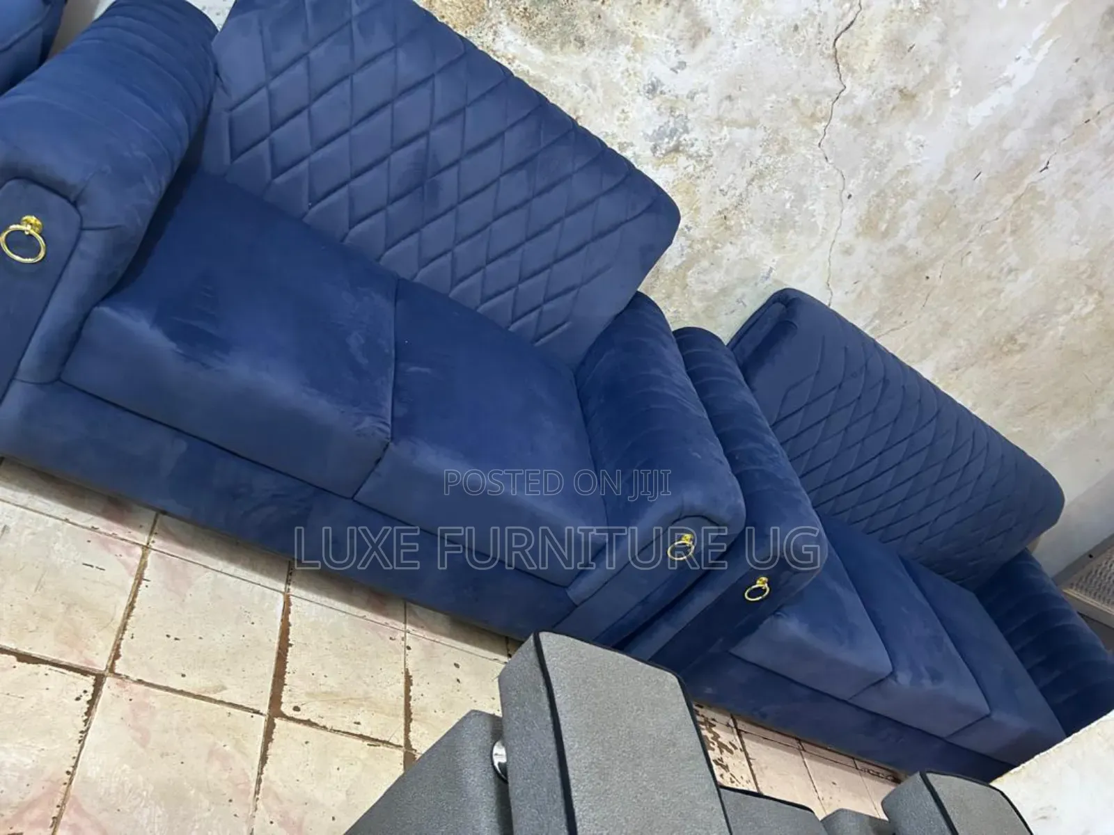 Modern Blue Sofa Set / 6seater