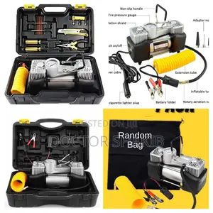 Portable 12v Dual-cylinder Car Air Compressor And Tire Repair Kit