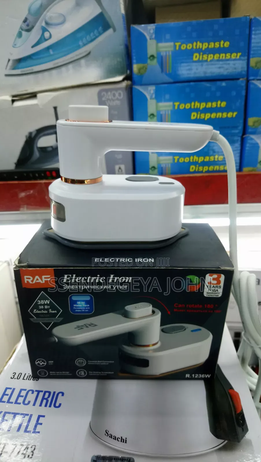 Raf R.1236w Portable Mini Travel Steam Iron.