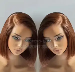 13*4 Bob 10 Coffee Brown Human Hair Wig