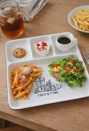 Japanese-Style Partitioned Bento Lunch Plate