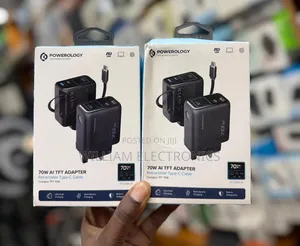 Powerology 70w TFT Adapter With Retractable Type - C Cable