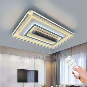 Modern Invisible Bladeless Led Ceiling Fan Light–Remote Control, White