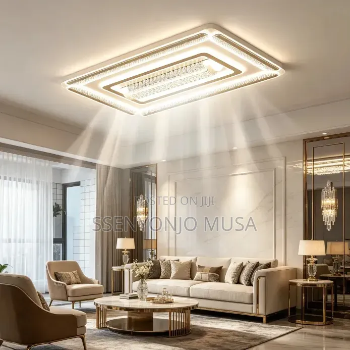 Modern Invisible Bladeless Led Ceiling Fan Light–Remote Control, White