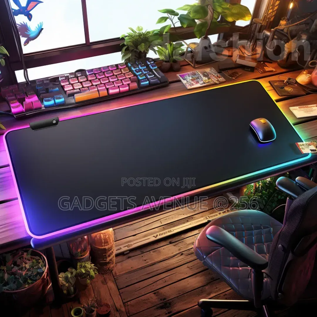 Gaming Mouse Pad Featuring Customizable Lighting Modes and a Non-Slip
