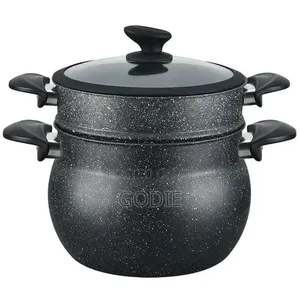8 L Aluminum Moroccan Style Steamer Non-Stick Aluminum 2 Tiers
