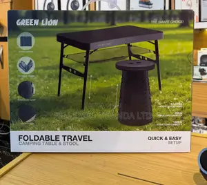 Green Lion Foldable Travel Camping Table Stool